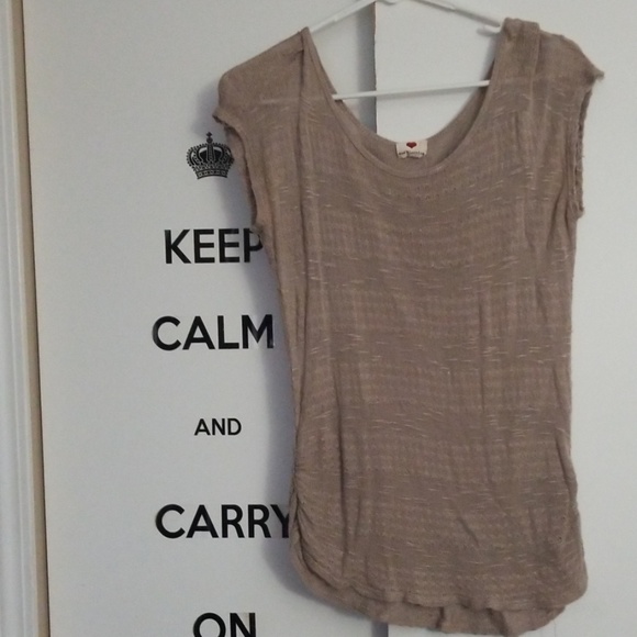 Womens Tan knit top - Picture 2 of 2